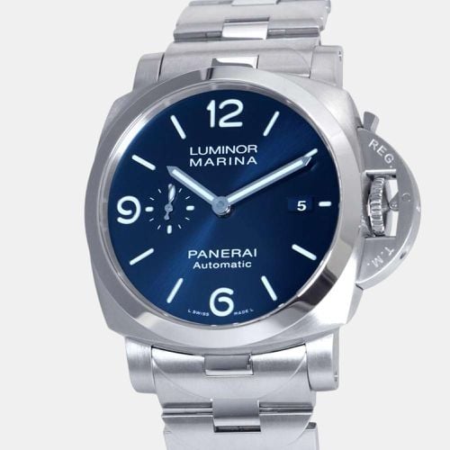 Panerai Stainless Steel Blue Dial Luminol Marina Specchio Blue Watch 44 mm - Panerai - Modalova