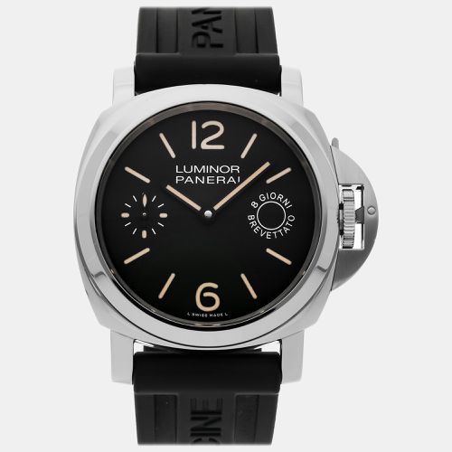 Panerai Black Stainless Steel Luminor Marina PAM00590 Manual Winding Men's Wristwatch 44 mm - Panerai - Modalova