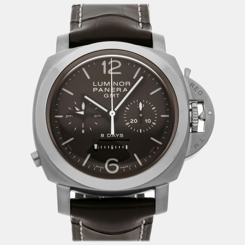 Panerai Brown Stainless Steel Luminor PAM00311 Manual Winding Men's Wristwatch 44 mm - Panerai - Modalova