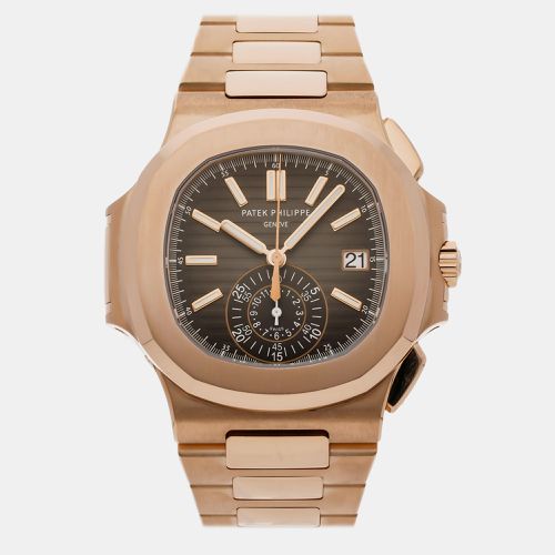 Patek Philippe Brown 18k Rose Gold Nautilus 5980/1R-001 Automatic Men's Wristwatch 40 mm - Patek Philippe - Modalova