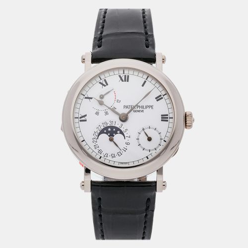 Patek Philippe Silver 18k White Gold Complications 5054G-001 Automatic Men's Wristwatch 36 mm - Patek Philippe - Modalova