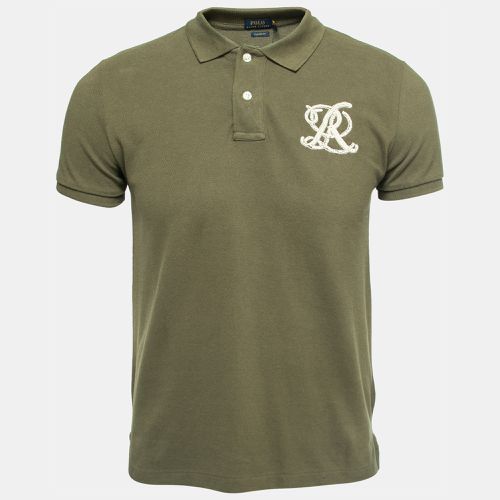 Polo Ralph Lauren Green Cotton Logo Embellished Polo T-Shirt M - Polo Ralph Lauren - Modalova