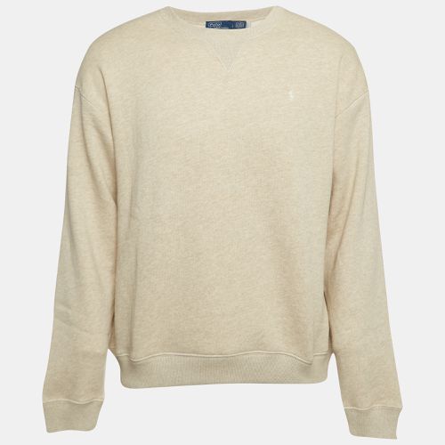 Polo Ralph Lauren Beige Logo Embroidered Knit Sweatshirt L - Polo Ralph Lauren - Modalova