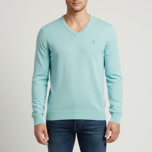 Turquoise Logo Embroidered Knit Pullover S - Polo Ralph Lauren - Modalova