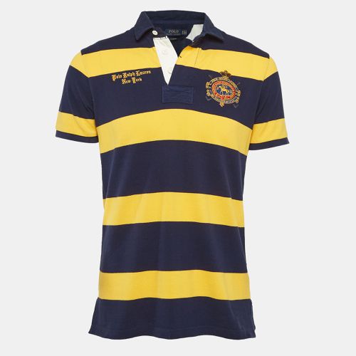 Yellow Striped Pique Cotton Polo T-Shirt M - Polo Ralph Lauren - Modalova