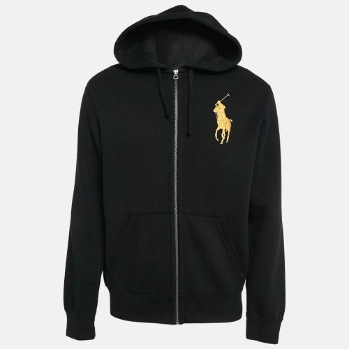 Logo Embroidered Knit Zip-Up Hoodie M - Polo Ralph Lauren - Modalova