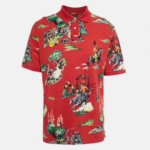 Printed Cotton Pique Polo T-Shirt L - Polo Ralph Lauren - Modalova