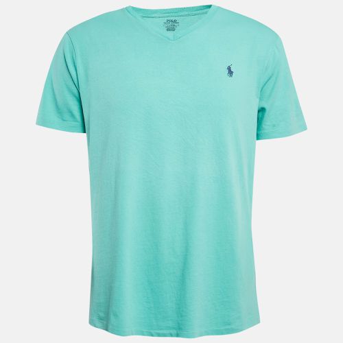 Mint Jersey V-Neck Custom Slim Fit T-Shirt L - Polo Ralph Lauren - Modalova