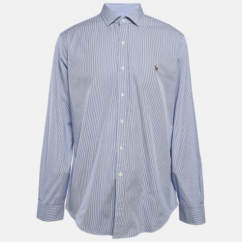 Polo Ralph Lauren Blue Striped Cotton Slim Fit Shirt XL - Polo Ralph Lauren - Modalova