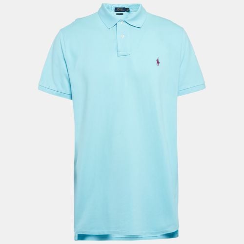 Polo Ralph Lauren Blue Pique Cotton Custom Slim Fit T-Shirt XL - Polo Ralph Lauren - Modalova