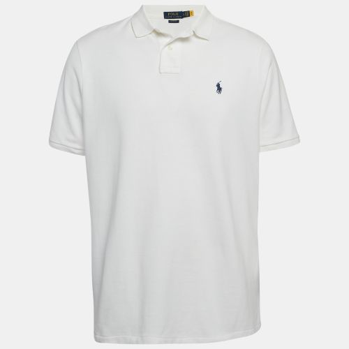 Polo Ralph Lauren White Cotton Pique Polo T-Shirt L - Polo Ralph Lauren - Modalova