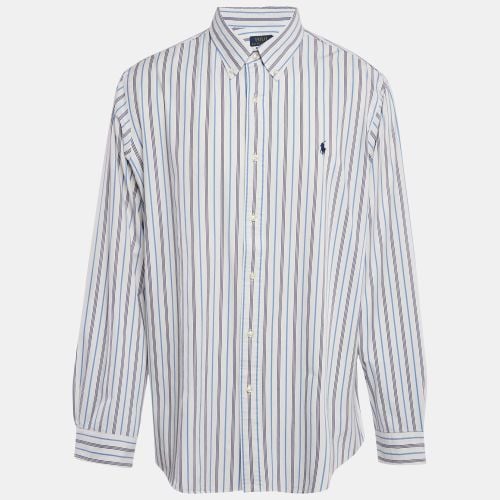 Polo Ralph Lauren White Stripe Cotton Classic Fit Shirt XXL - Polo Ralph Lauren - Modalova