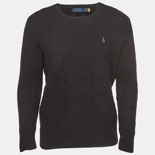 Polo Ralph Lauren Black Cable Knit Crew Neck Sweatshirt XXL - Polo Ralph Lauren - Modalova