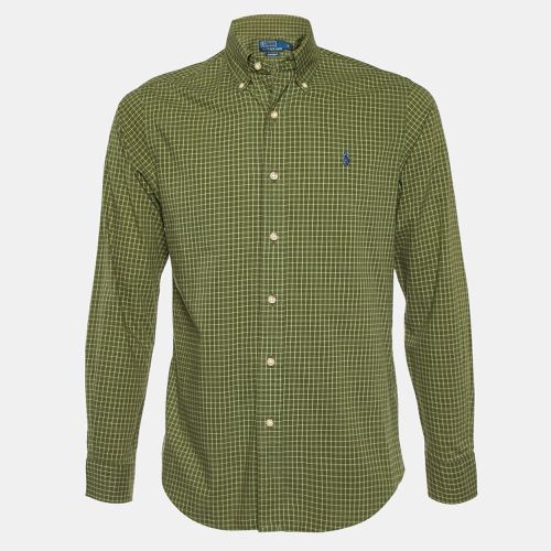 Polo Ralph Lauren Green Checked Cotton Custom Fit Button Down Shirt S - Polo Ralph Lauren - Modalova