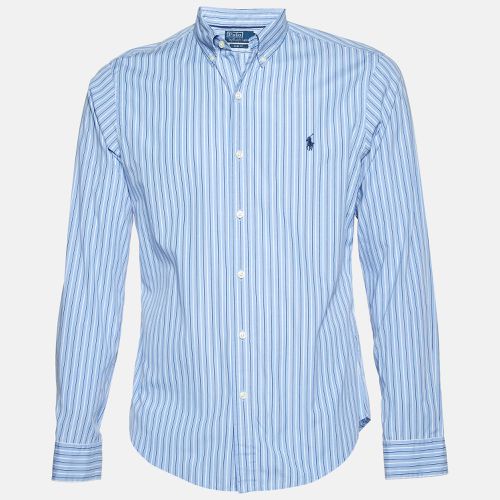 Polo Ralph Lauren Blue Striped Cotton Slim Fit Button Down Shirt M - Polo Ralph Lauren - Modalova