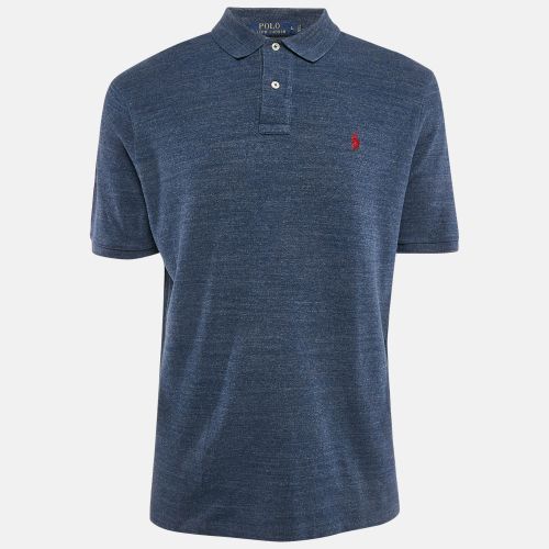 Polo Ralph Lauren Navy Blue Cotton Classic Fit Polo T-Shirt L - Polo Ralph Lauren - Modalova