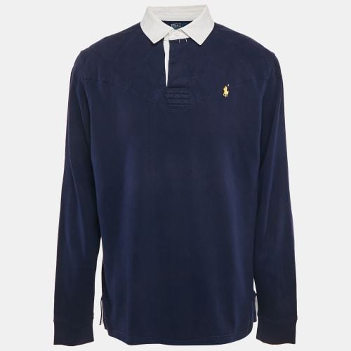 Polo Ralph Lauren Navy Blue Cotton Long Sleeve Polo T-Shirt XL - Polo Ralph Lauren - Modalova