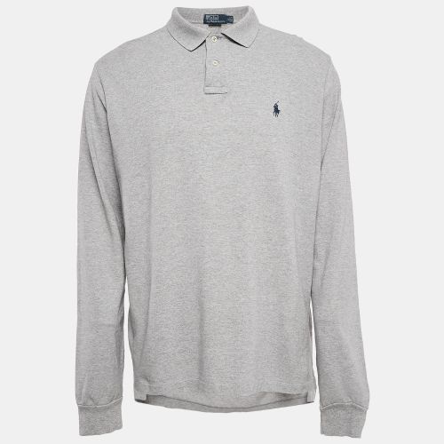 Polo Ralph Lauren Grey Pique Cotton Long Sleeve Slim Fit Polo T-Shirt XL - Polo Ralph Lauren - Modalova