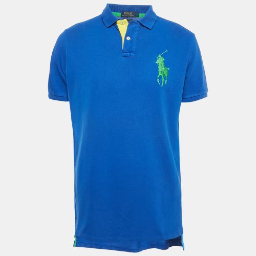 Polo Ralph Lauren Logo Embroidered Cotton Pique Knit Polo T-Shirt L - Polo Ralph Lauren - Modalova