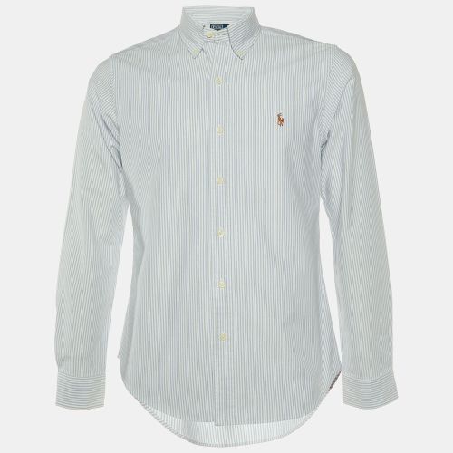 Polo Ralph Lauren Blue Striped Cotton Slim Fit Button Down Shirt M - Polo Ralph Lauren - Modalova