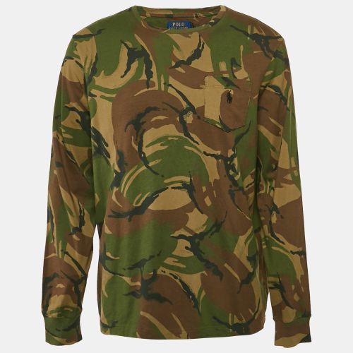 Camouflage Print Cotton Long Sleeve T-Shirt L - Polo Ralph Lauren - Modalova