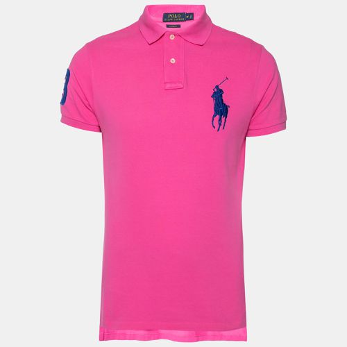 Polo Ralph Lauren Pink Cotton Pique Custom Fit Polo T-Shirt M - Polo Ralph Lauren - Modalova