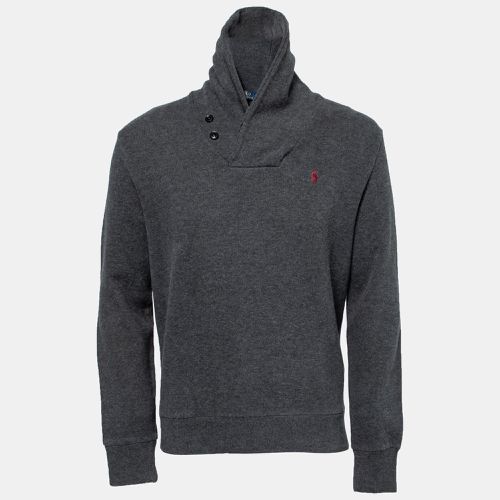 Polo Ralph Lauren Grey Knit Shawl Neck Long Sleeve Sweater S - Polo Ralph Lauren - Modalova