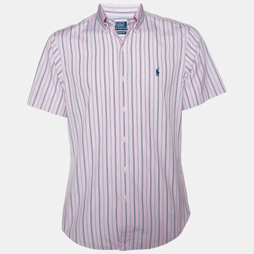 Polo by Ralph Lauren Pink Striped Cotton Half Sleeve Shirt M - Polo Ralph Lauren - Modalova