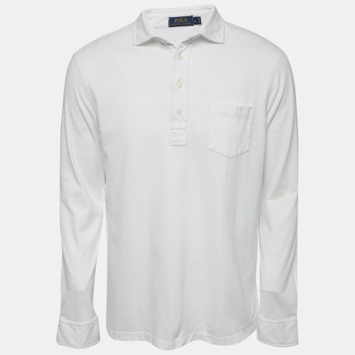 Polo Ralph Lauren White Cotton Knit Full Sleeve T-Shirt L - Polo Ralph Lauren - Modalova