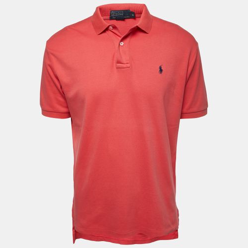 Polo Ralph Lauren Pink Logo Embroidered Cotton Polo T-Shirt M - Polo Ralph Lauren - Modalova