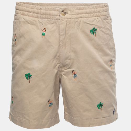 Polo Ralph Lauren Beige Cotton Hawaiian Embroidered Shorts M - Polo Ralph Lauren - Modalova