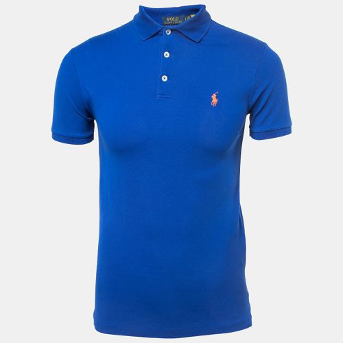 Polo Ralph Lauren Blue Cotton Stretch Mesh Slim Fit Polo T-Shirt S - Polo Ralph Lauren - Modalova