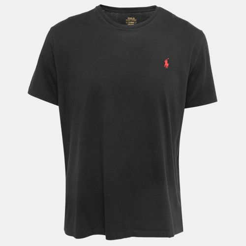 Polo Ralph Lauren Black Logo Embroidered Cotton Crew Neck Half Sleeve T-Shirt L - Polo Ralph Lauren - Modalova