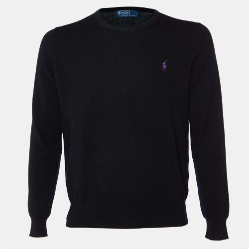 Polo Ralph Lauren Black Merino Wool Crew Neck Sweater S - Polo Ralph Lauren - Modalova