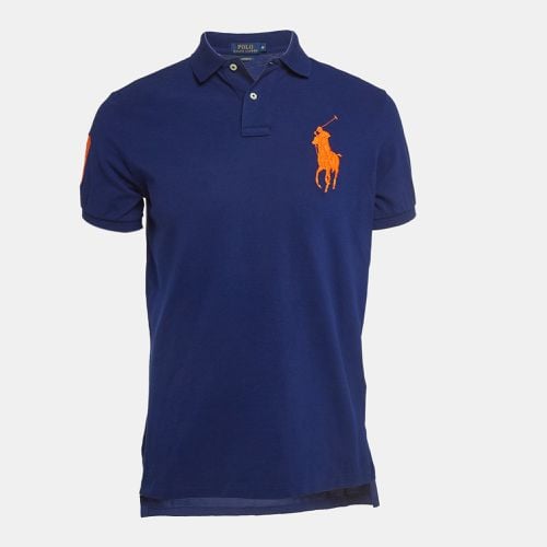 Polo Ralph Lauren Blue Logo Embroidered Cotton Pique Polo T-Shirt M - Polo Ralph Lauren - Modalova