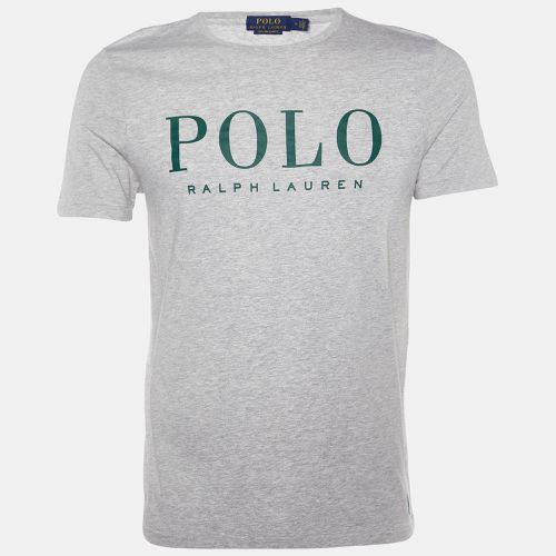 Polo Ralph Lauren Grey Logo Print Cotton Custom Slim Fit T-Shirt M - Polo Ralph Lauren - Modalova