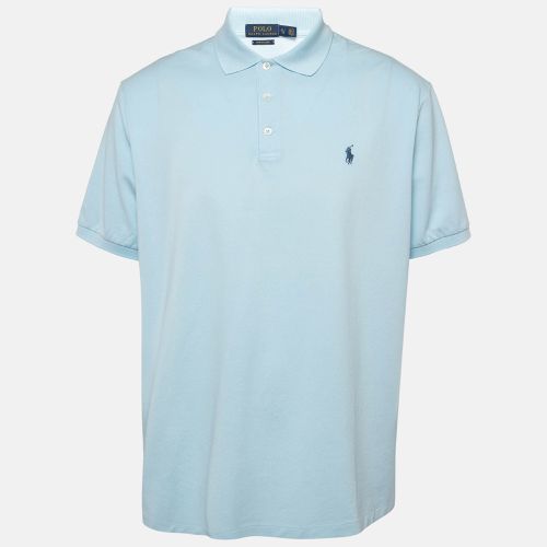 Polo Ralph Lauren Light Blue Stretch Mesh Knit Polo T-Shirt XL - Polo Ralph Lauren - Modalova