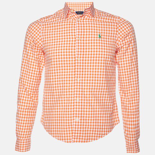 Polo Ralph Lauren Orange Gingham Check Cotton Long Sleeve Shirt S - Polo Ralph Lauren - Modalova