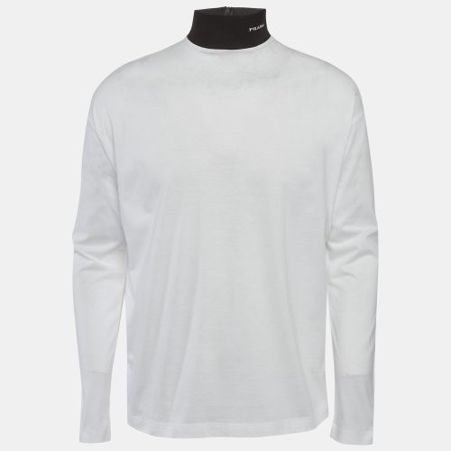 Jersey Mock Neck T-Shirt S - Prada - Modalova