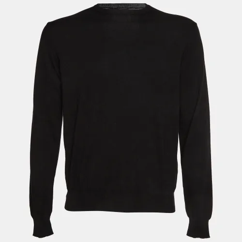 Cotton Knit Crewneck Pullover M - Prada - Modalova