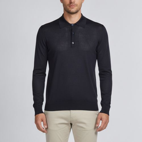 Knit Polo Long-Sleeved Pullover M - Prada - Modalova