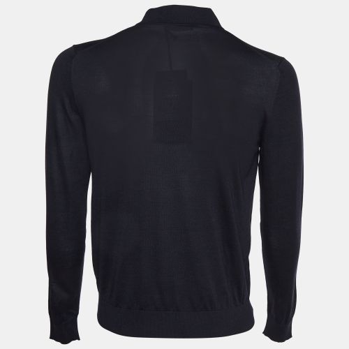 Knit Polo Long-Sleeved Pullover M - Prada - Modalova