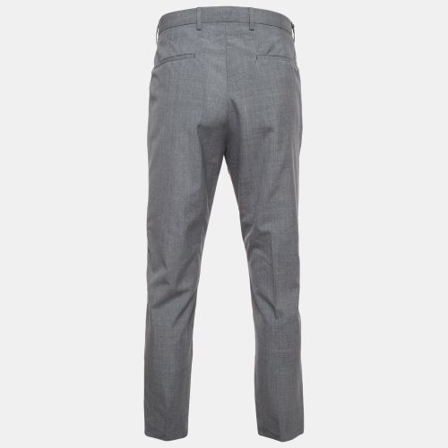 Wool Superfine Regular Fit Tailored Trousers L - Prada - Modalova