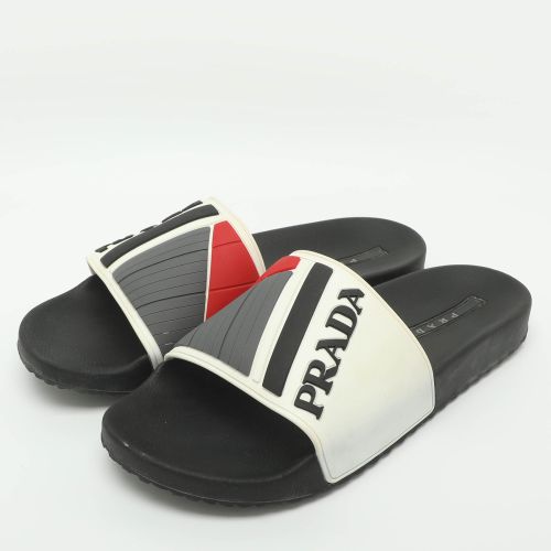 Logo Size 44 Rubber Flat Slides - Prada Sport - Modalova