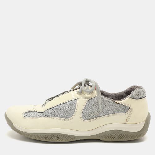 Prada Sport White/Grey Leather And Mesh America's Cup Low Top Trainer Sneakers Size 40 - Prada Sport - Modalova