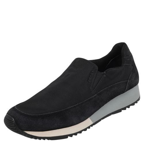 Prada Sport Black Suede And Nylon Slip On Sneakers Size 40 - Prada Sport - Modalova