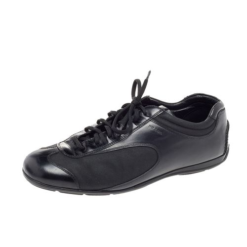 Prada Sport Black Leather And Nylon Low Top Sneakers Size 42 - Prada Sport - Modalova