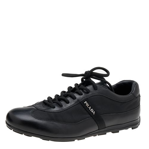 Leather And Nylon Low Top Sneakers Size 41.5 - Prada Sport - Modalova