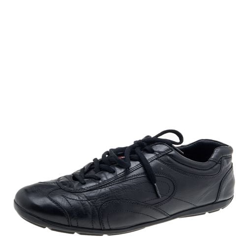 Prada Sport Black Leather Low Top Sneakers Size 43.5 - Prada Sport - Modalova