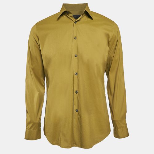 Prada Green Stretch Cotton Button Front Shirt M - Prada - Modalova